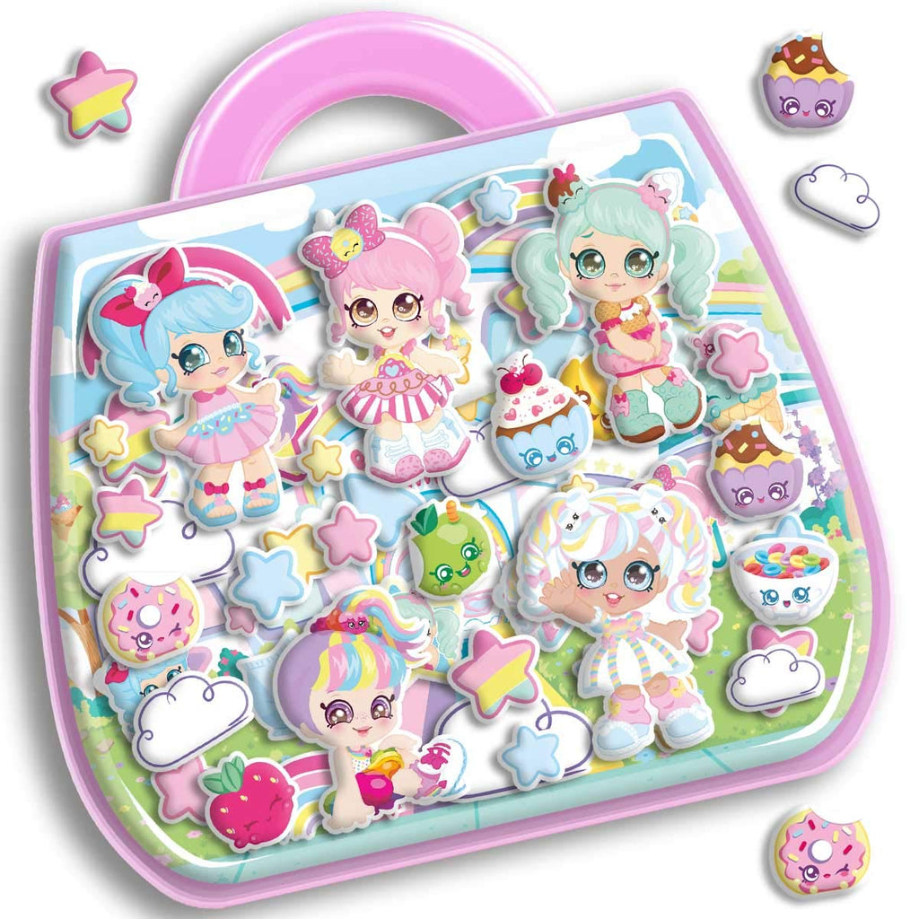 Kindi Kids Puffy Sticker Playset – Reusable Scene Creator with 53 Stickers