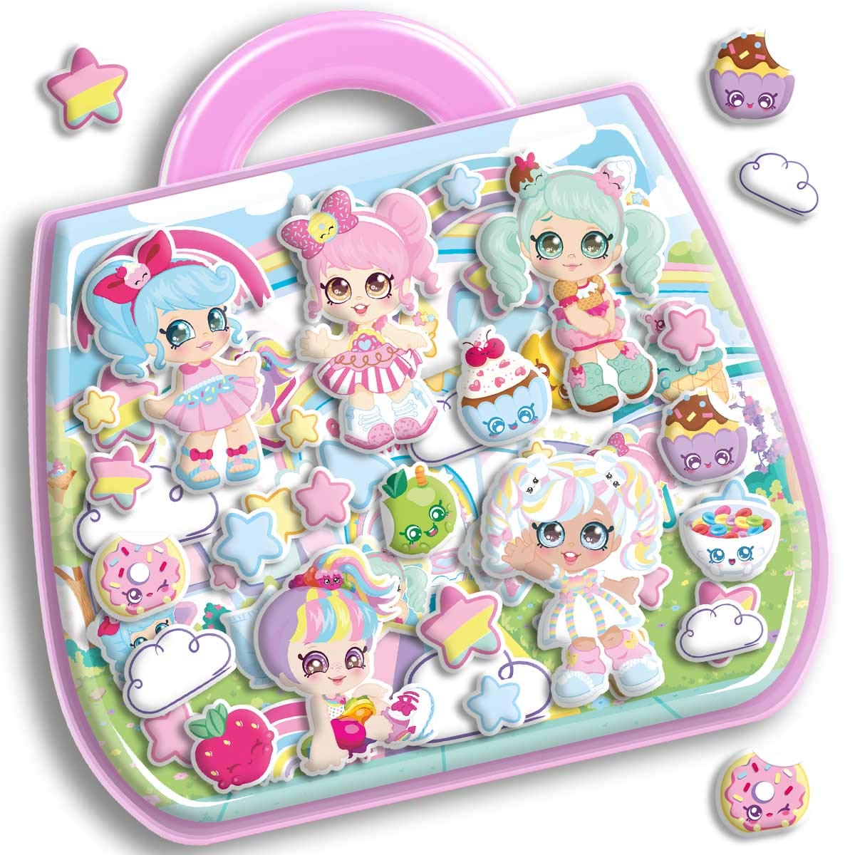 Kindi Kids Puffy Sticker Playset – Reusable Scene Creator with 53 Stickers