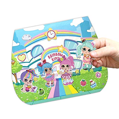 Kindi Kids Puffy Sticker Playset – Reusable Scene Creator with 53 Stickers