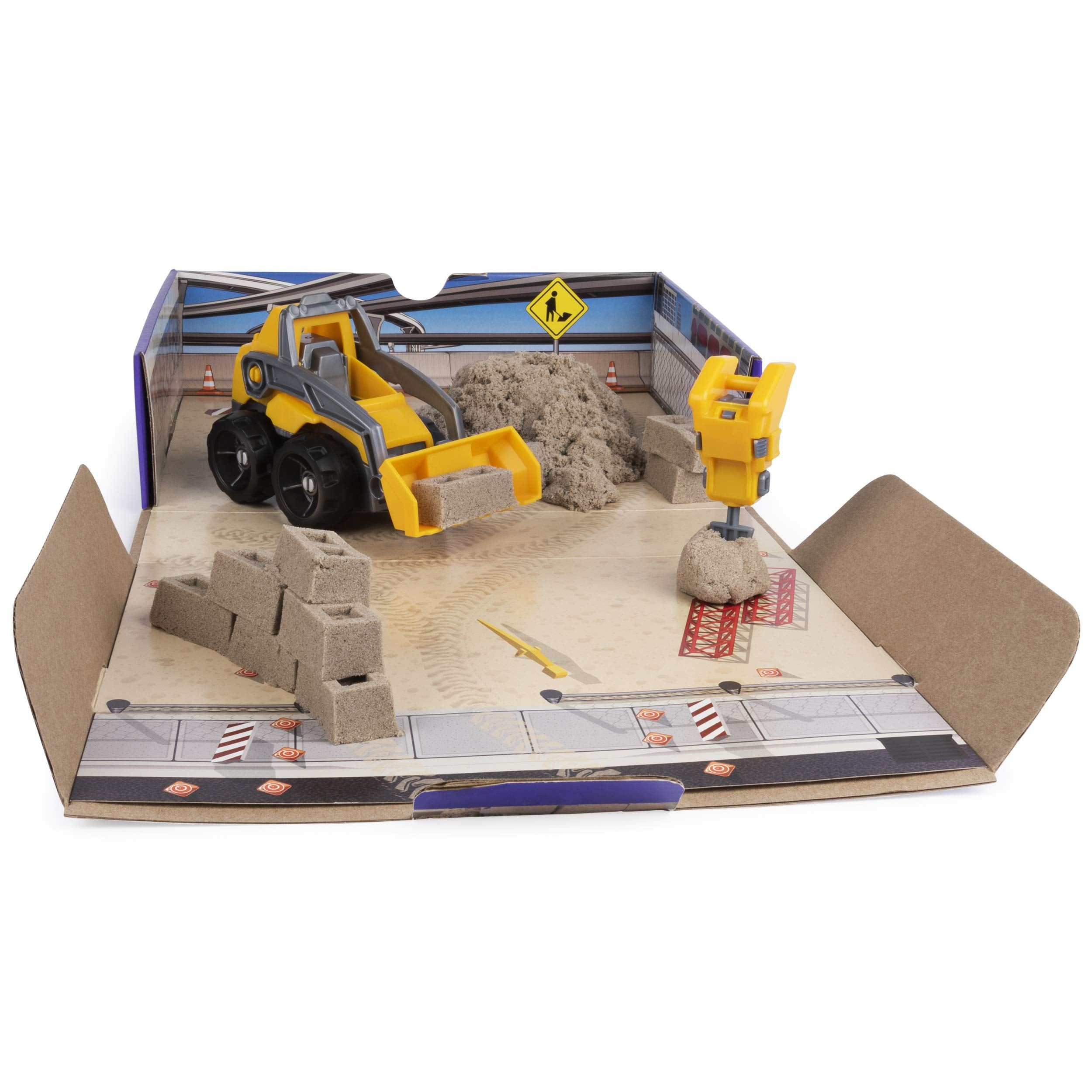 Kinetic Sand Dig N' Demolish Playset - 1lb Brown Sand with 2-in-1 Truck for Kids Ages 5+