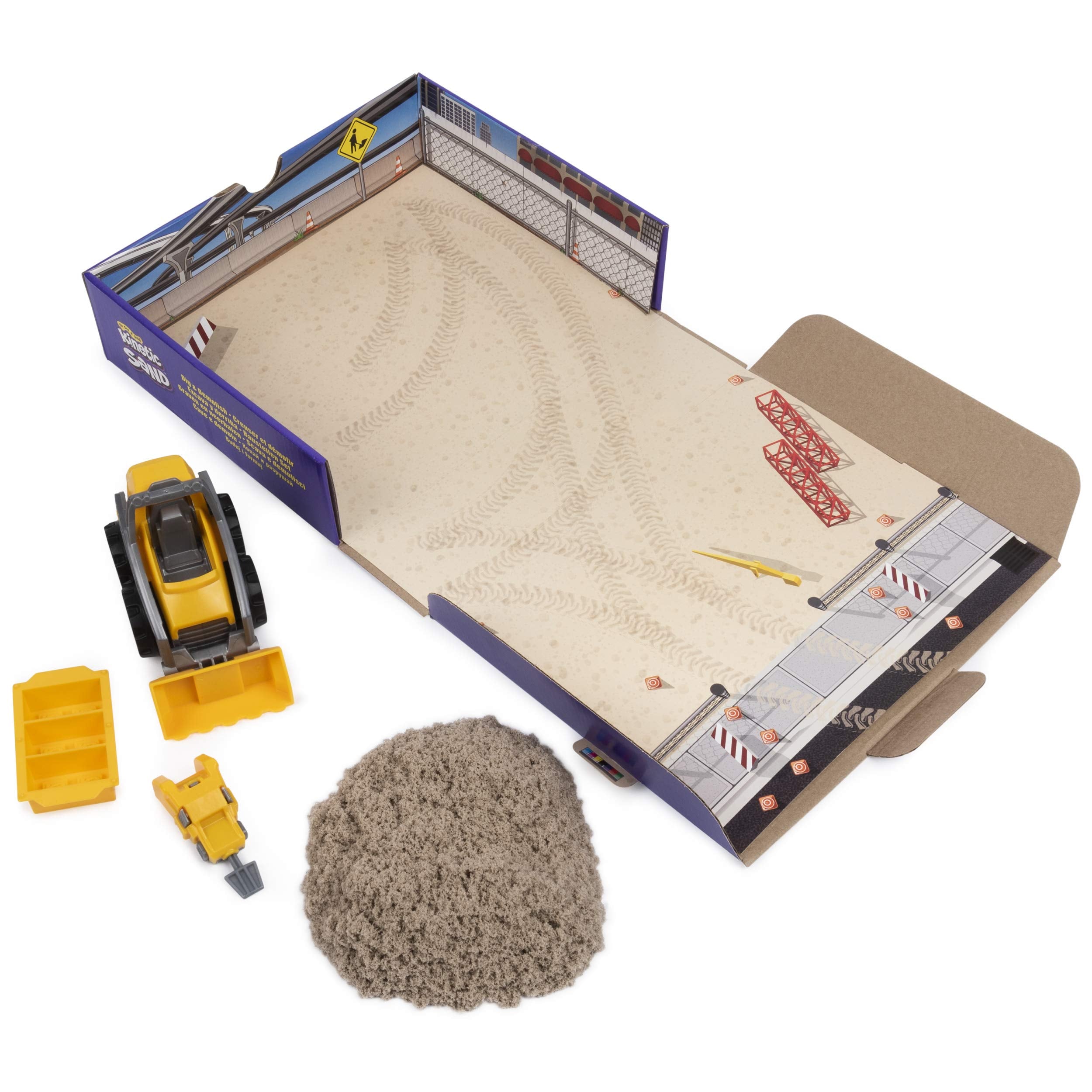Kinetic Sand Dig N' Demolish Playset - 1lb Brown Sand with 2-in-1 Truck for Kids Ages 5+