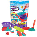 Kinetic Sand Mold n' Flow Set - 1.5lbs Red & Teal Sand with 3 Tools, Sensory Toy for Ages 3+