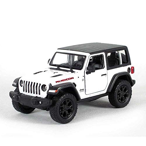 KiNSMART 1:34 Scale Jeep Wrangler Rubicon Die-Cast Model – White Hardtop, 5 Inch