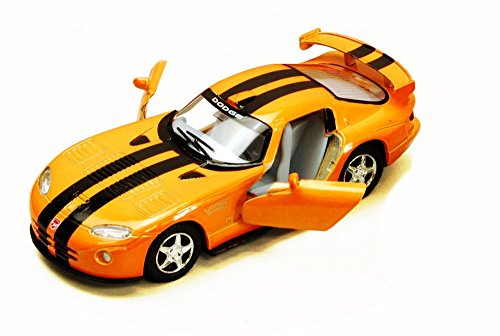KiNSMART 1:36 Dodge Viper GTR-S Die Cast Model - Orange Pullback Race Car (5 inch)