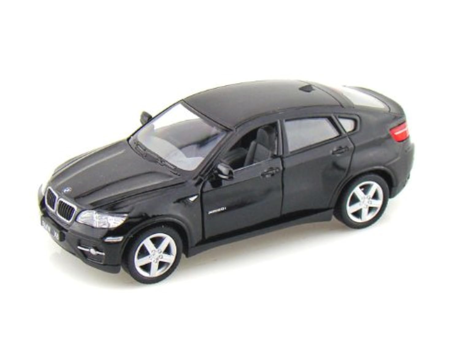 KiNSMART 1:38 Scale BMW X6 Die Cast Metal Model Car - Pullback Action with Opening Doors (5 inch, Black)