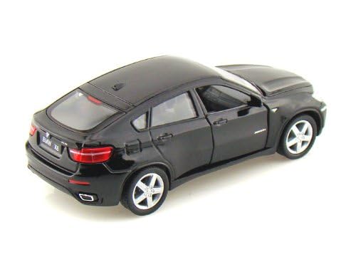 KiNSMART 1:38 Scale BMW X6 Die Cast Metal Model Car - Pullback Action with Opening Doors (5 inch, Black)