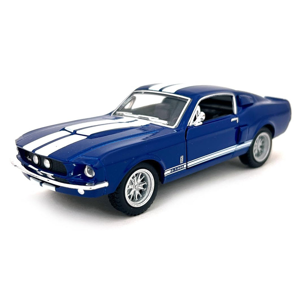 KiNSMART 1967 Shelby GT500 1:38 Die-Cast Model – Blue, Pullback Action, Opening Doors