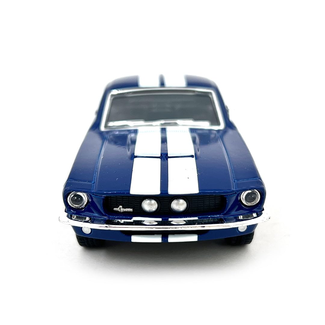 KiNSMART 1967 Shelby GT500 1:38 Die-Cast Model – Blue, Pullback Action, Opening Doors