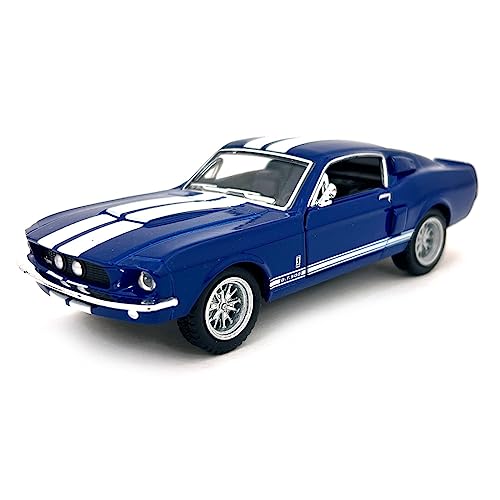 KiNSMART 1967 Shelby GT500 1:38 Die-Cast Model – Blue, Pullback Action, Opening Doors
