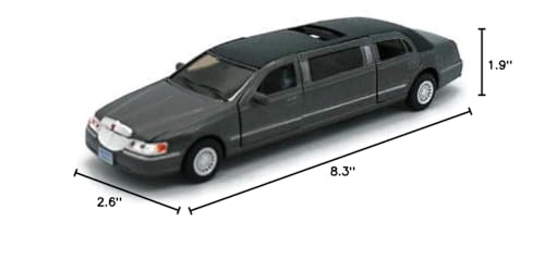 KiNSMART 1999 Lincoln Town Car Black Stretch Limousine 1:38 Die-Cast Model