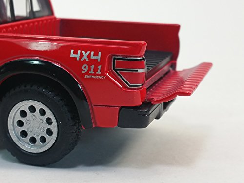 KiNSMART 2013 Ford F-150 SVT Raptor Supercrew 1:46 Die-Cast Model Truck (Rescue Fire Edition)