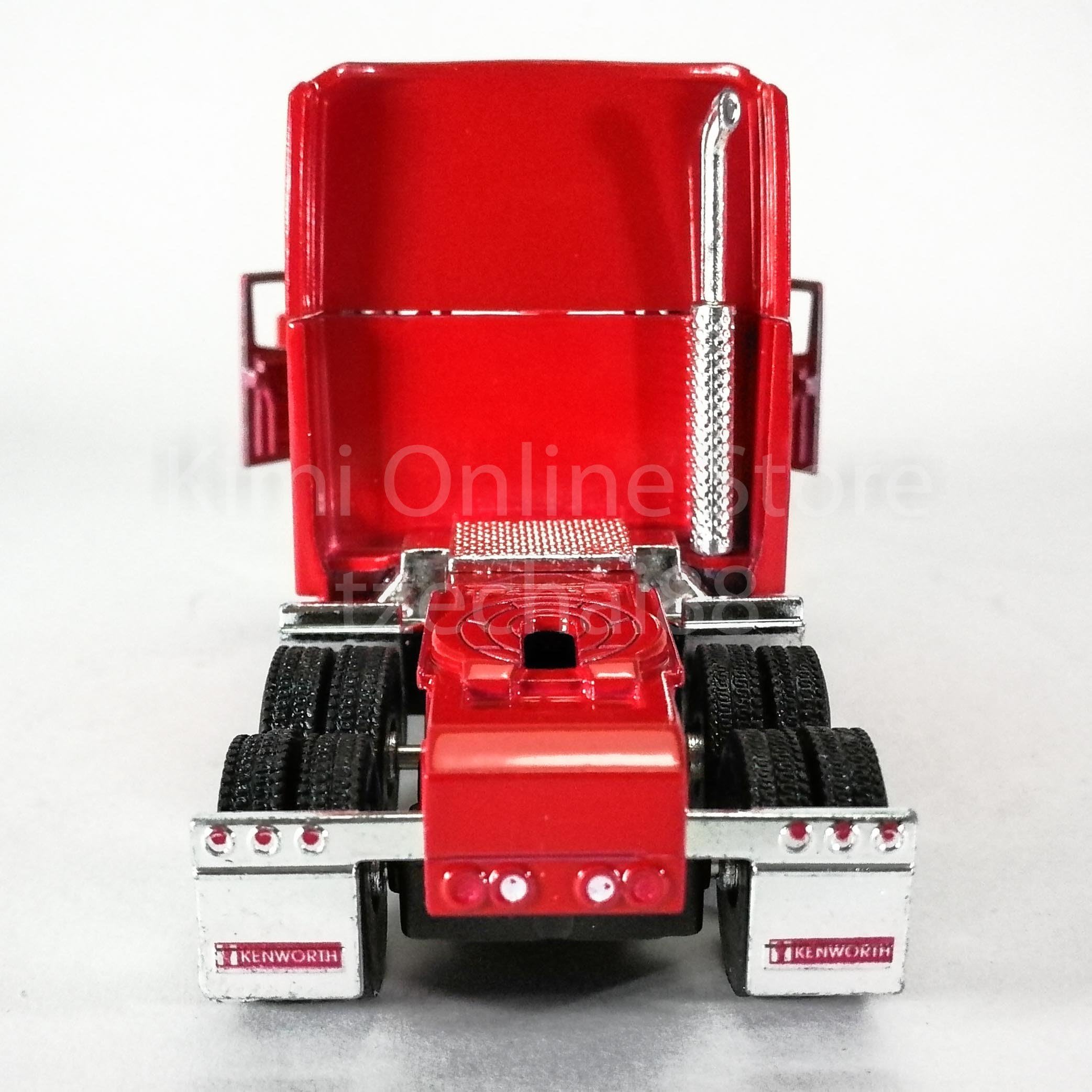 KiNSMART Kenworth T700 Container Truck – 1:68 Scale Die-Cast Metal Model with Pullback Action, Red Decals