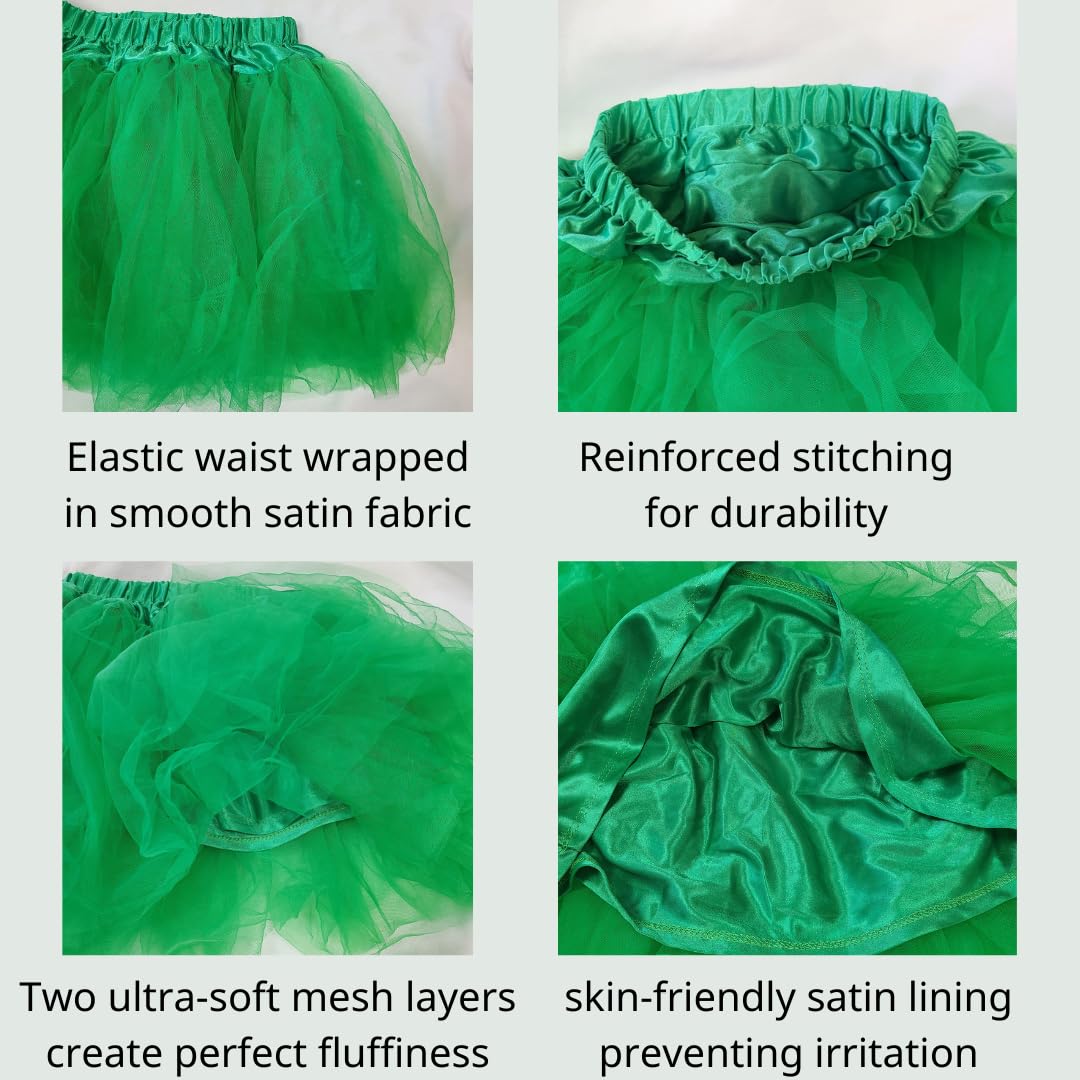Kirei Sui Green Crocodile Tutu Costume Set for Girls – Headband, Bowtie, Tail, Paws