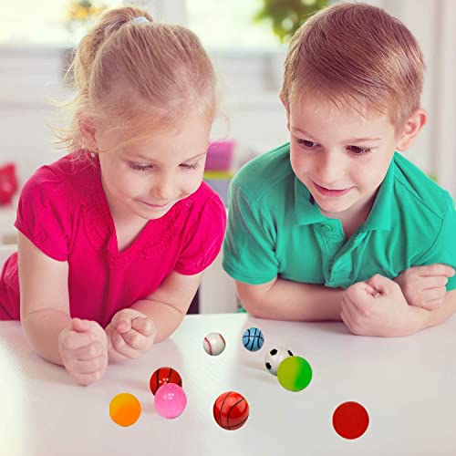 KISEER 50 Pack Mixed Color Bouncy Balls for Kids Party Favors, Prizes, and Gifts (28 mm)
