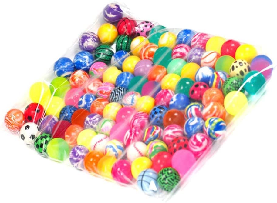 KISEER 50 Pack Mixed Color Bouncy Balls for Kids Party Favors, Prizes, and Gifts (28 mm)