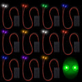 Kittmip 12-Pack Halloween LED Glowing Eyes for Masks - 6 Colors, 24-Inch Wires, Battery Operated