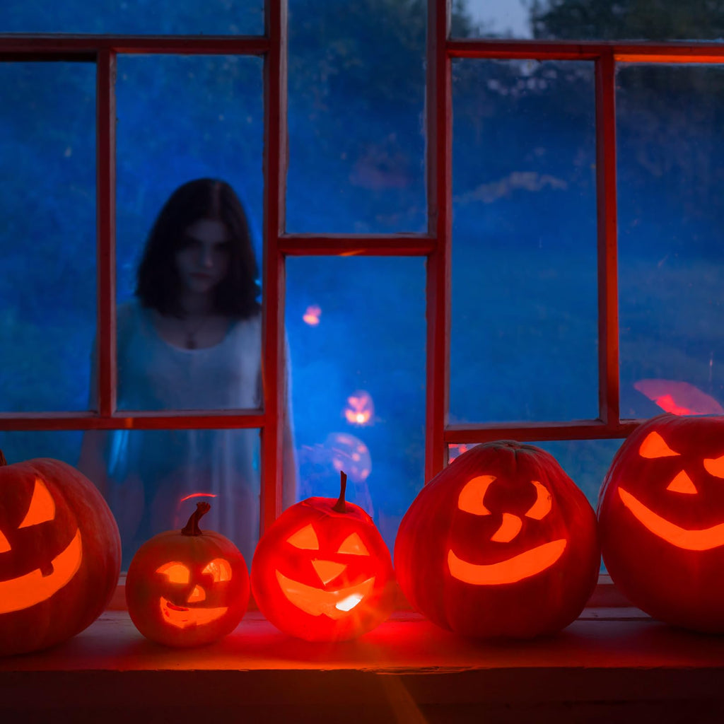 Kittmip 12-Pack Halloween LED Glowing Eyes for Masks - 6 Colors, 24-Inch Wires, Battery Operated