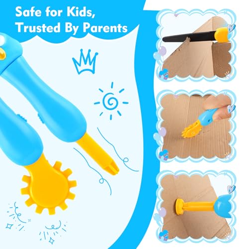Kizmore 122-Piece Cardboard Construction Tool Set for Kids – Reusable Safe Tools, STEM Building Toys for Boys Girls Ages 5+