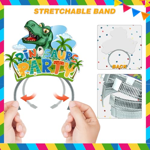 KKBES Happy Birthday Headbands for Kids and Adults – 12 Pack, 3 Patterns, Stretchable Paper Party Headwear