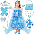KKONES Light-Up Princess Dress Set with Cape and Accessories for Girls Ages 3-8