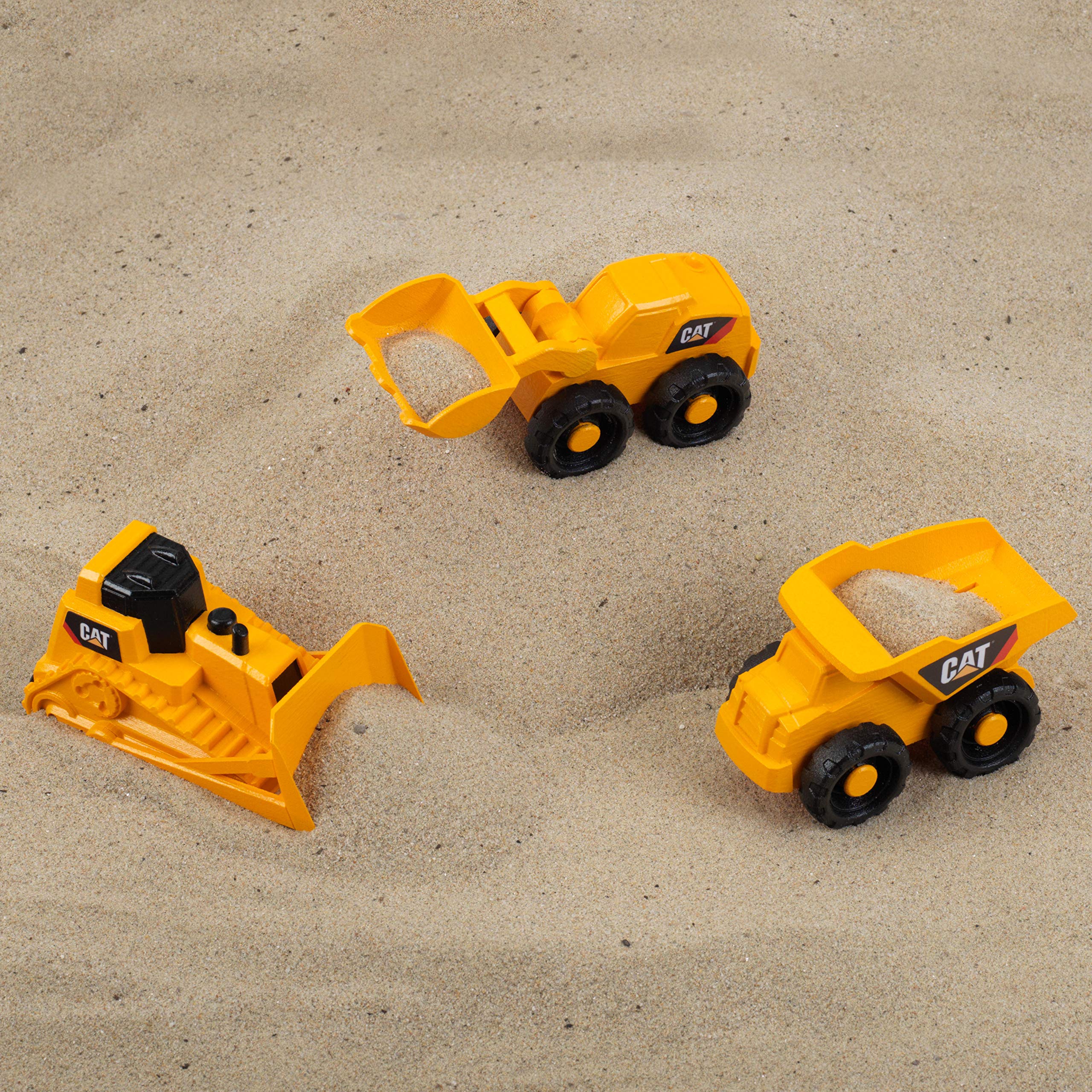 Klein CAT Caterpillar Construction Site Mega Set – 3-Piece 1:50 Scale Bulldozer, Hauler & Loader for Toddlers 18 Months+