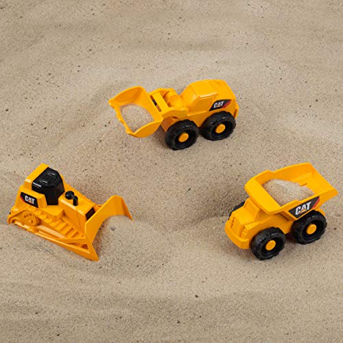 Klein CAT Caterpillar Construction Site Mega Set – 3-Piece 1:50 Scale Bulldozer, Hauler & Loader for Toddlers 18 Months+