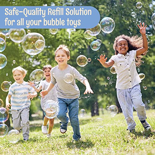 Klevly Iridescent Bubble Solution Refill – 33 oz, Non-Toxic, Pre-Mixed