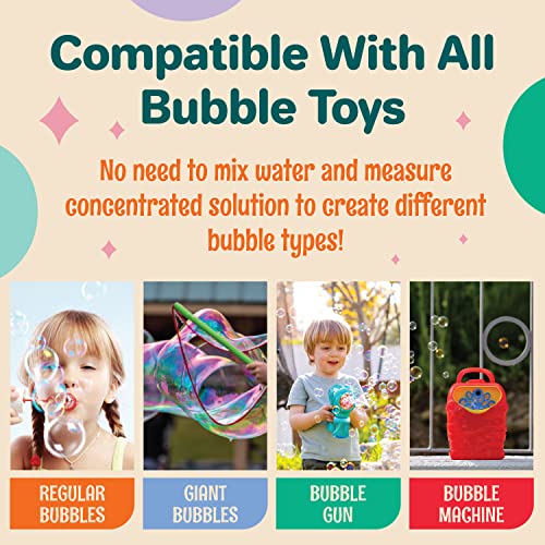 Klevly Iridescent Bubble Solution Refill – 33 oz, Non-Toxic, Pre-Mixed