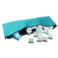 Klmnop Blue Velvet American Mahjong Tiles Bag with 3 Dice – Storage & Travel Case (Mahjong Not Included)
