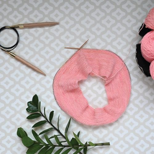 KnitPro Basix Beech Fixed Circular Needles 32" (80cm) - US Size 17 (12mm) for Chunky Yarns