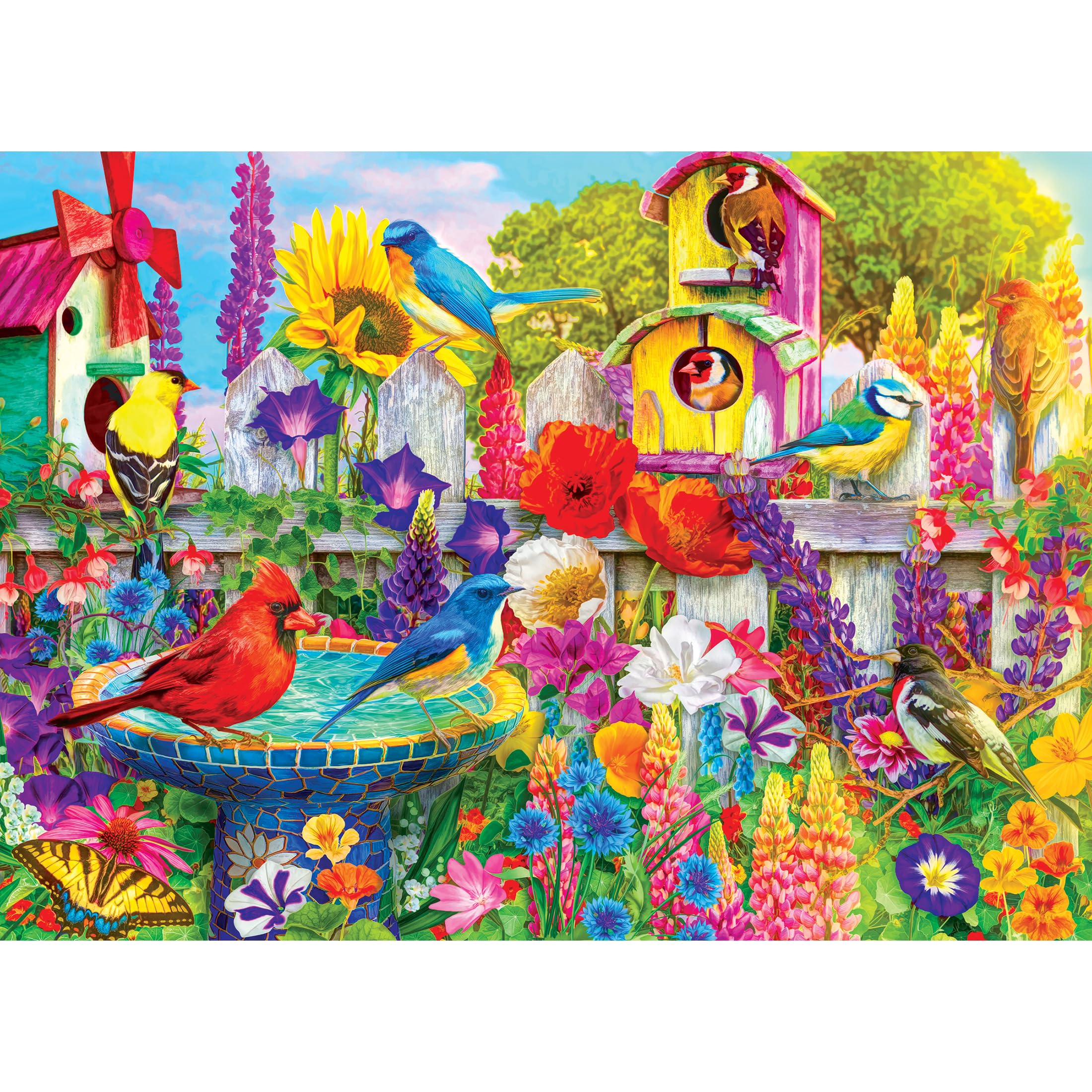 Kodak Premium 1000-Piece Jigsaw Puzzle – Bird Bath Garden by Lars Stewart