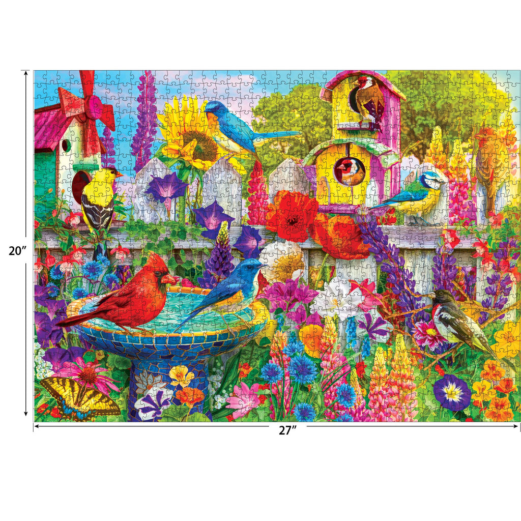 Kodak Premium 1000-Piece Jigsaw Puzzle – Bird Bath Garden by Lars Stewart