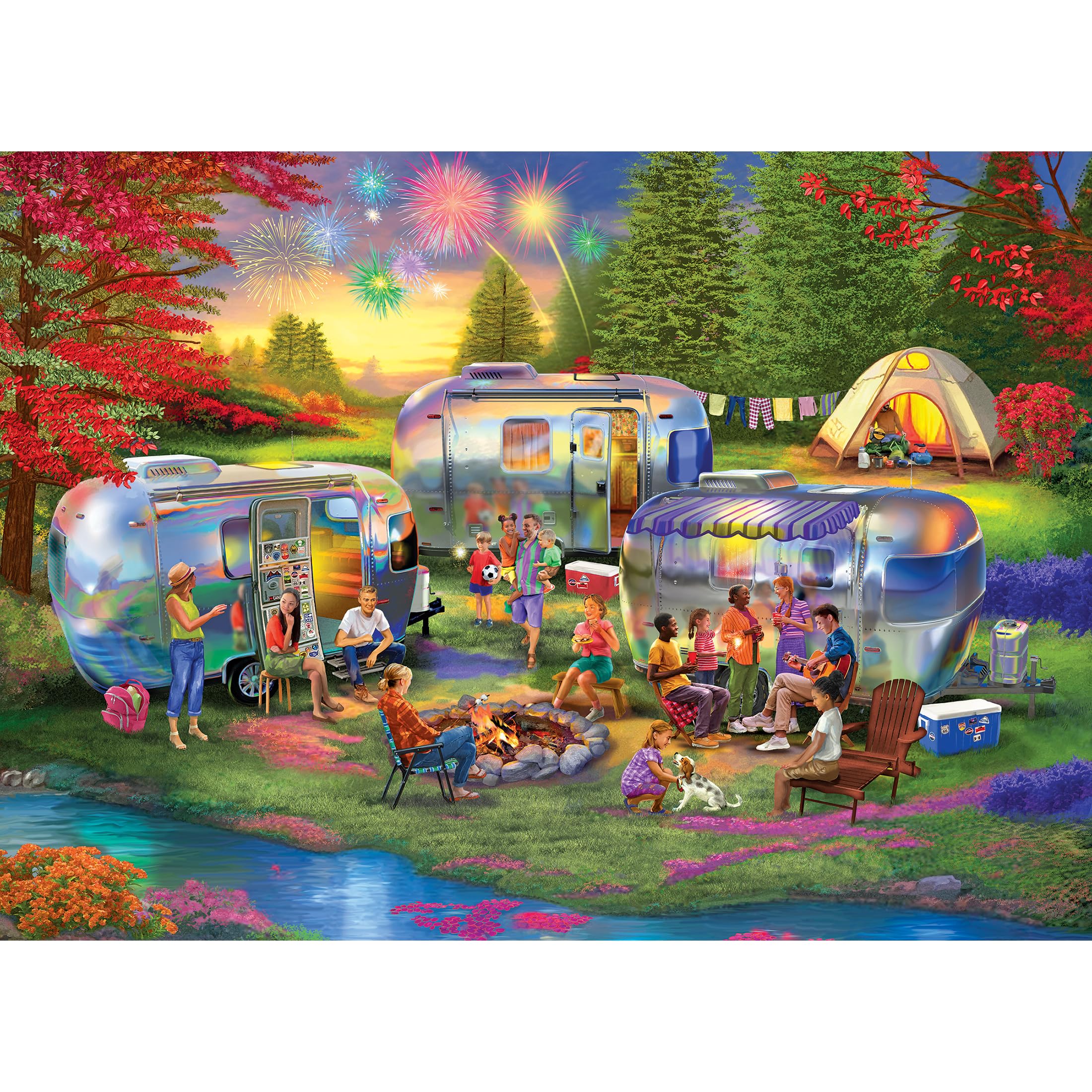 Kodak Premium 1000-Piece Jigsaw Puzzle – Shiny Happy Campers by RoseArt