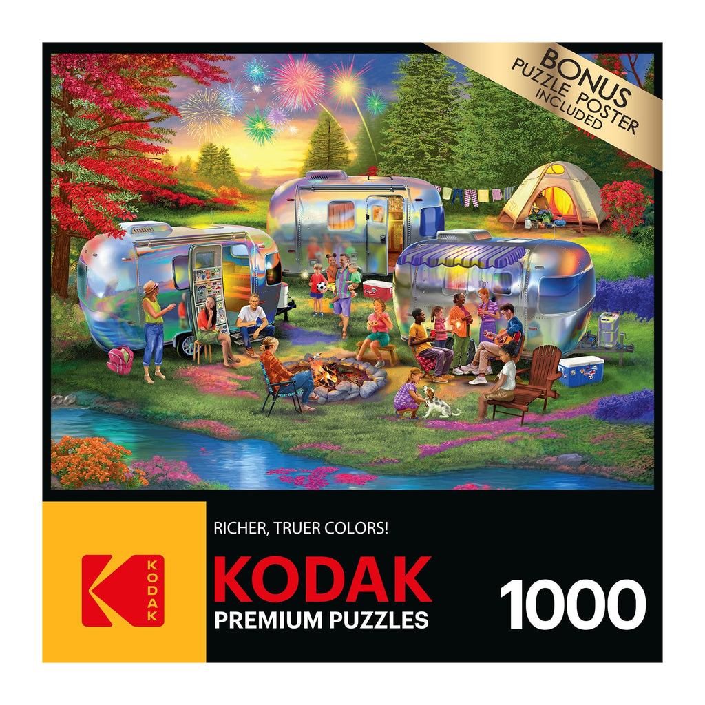 Kodak Premium 1000-Piece Jigsaw Puzzle – Shiny Happy Campers by RoseArt
