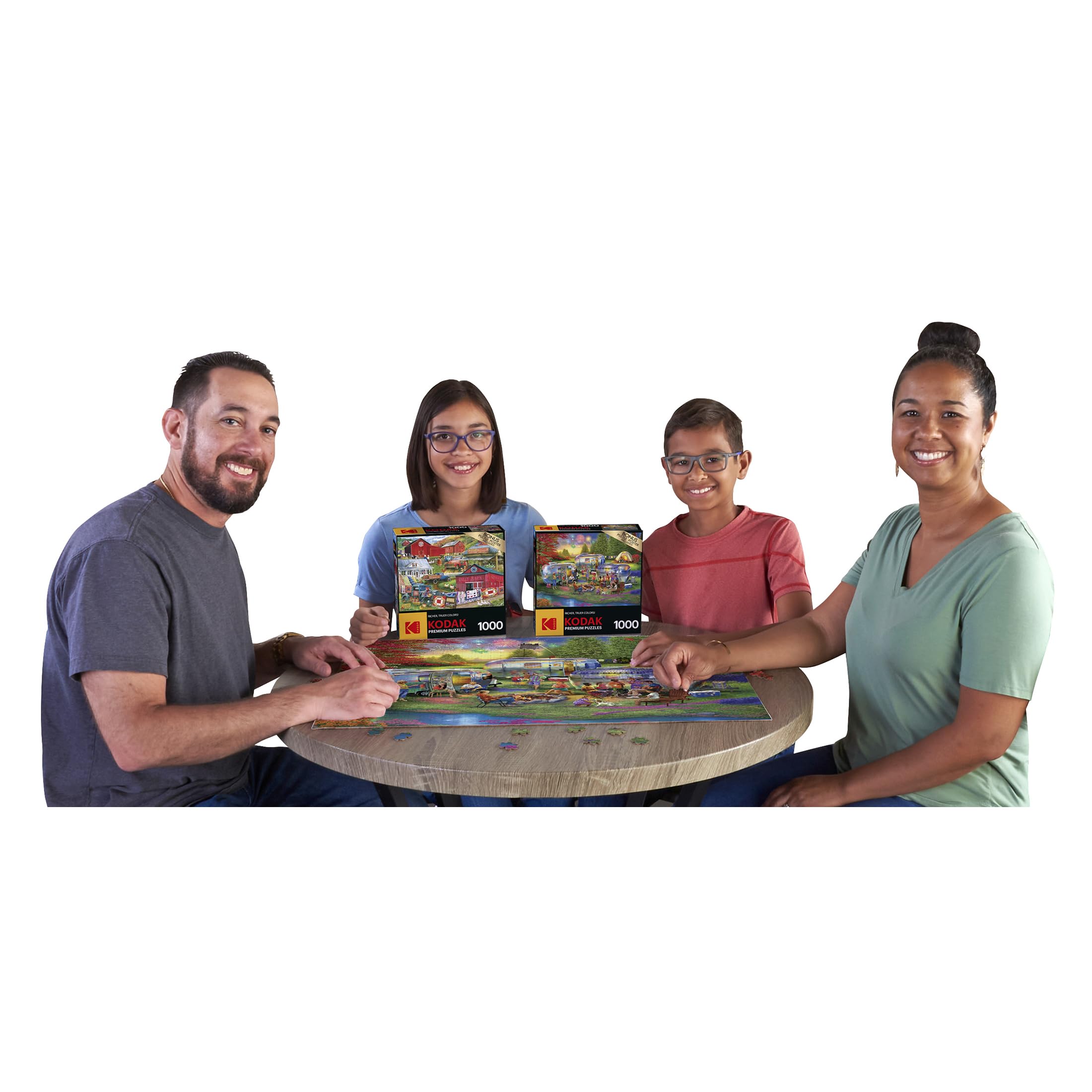 Kodak Premium 1000-Piece Jigsaw Puzzle – Shiny Happy Campers by RoseArt