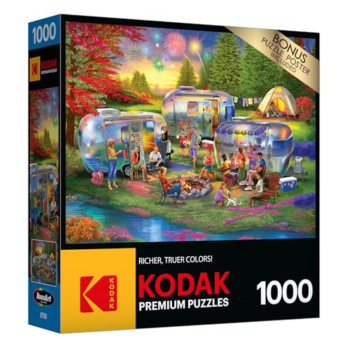 Kodak Premium 1000-Piece Jigsaw Puzzle – Shiny Happy Campers by RoseArt
