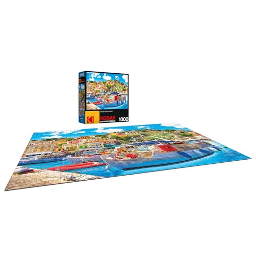 Kodak Premium 1000-Piece Jigsaw Puzzle: Symi Harbor, Greece by RoseArt