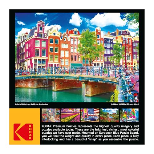 Kodak Premium Amsterdam Canal Waterfront 1000-Piece Jigsaw Puzzle by RoseArt