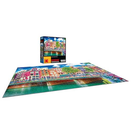 Kodak Premium Amsterdam Canal Waterfront 1000-Piece Jigsaw Puzzle by RoseArt