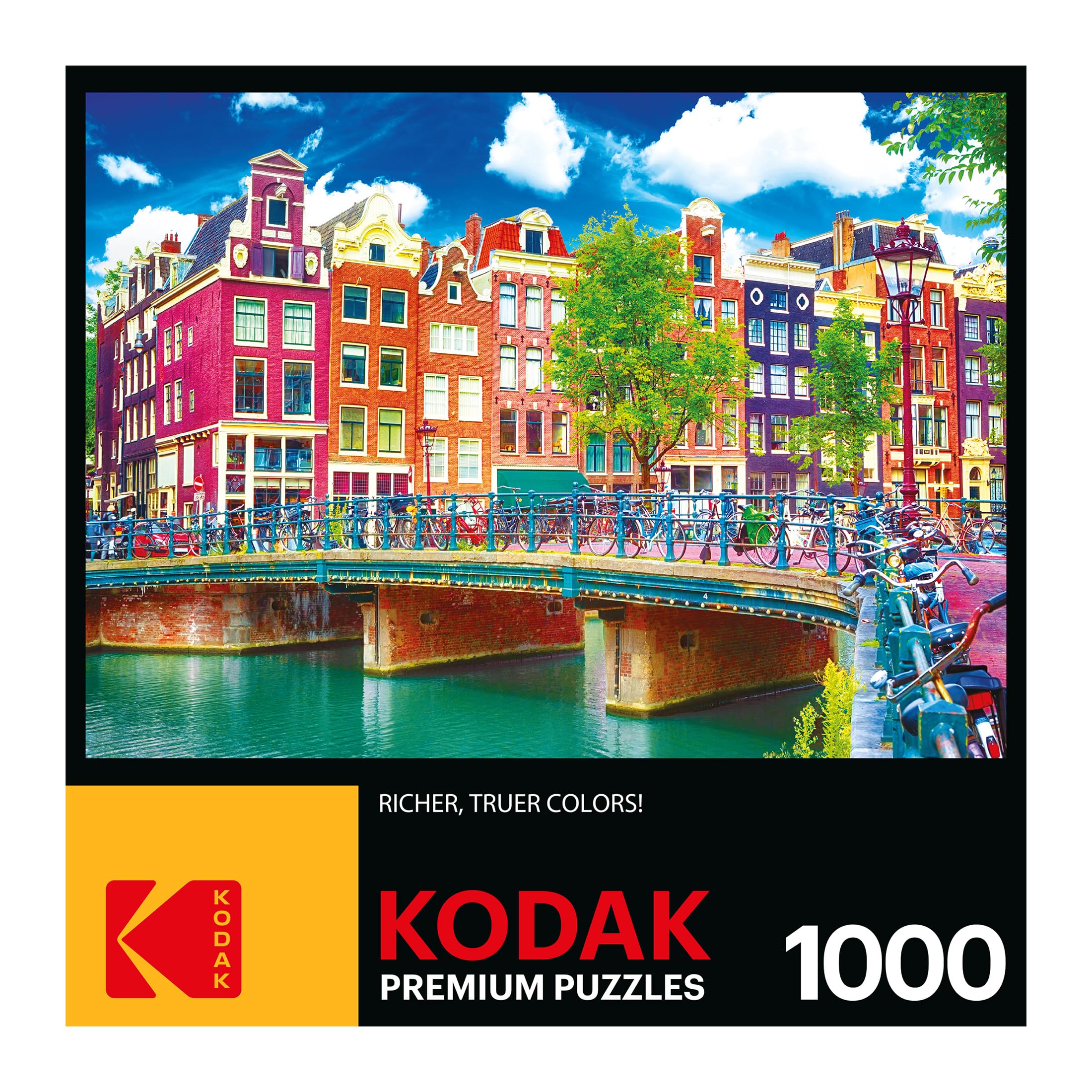 Kodak Premium Amsterdam Canal Waterfront 1000-Piece Jigsaw Puzzle by RoseArt