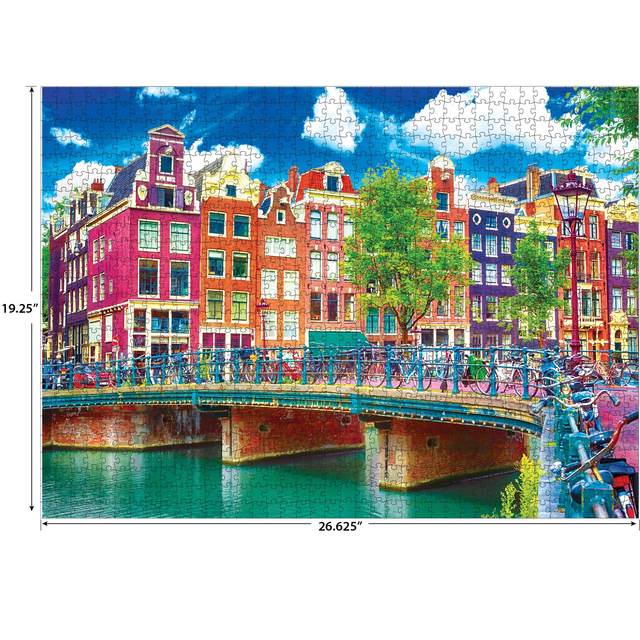 Kodak Premium Amsterdam Canal Waterfront 1000-Piece Jigsaw Puzzle by RoseArt