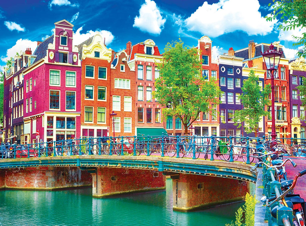 Kodak Premium Amsterdam Canal Waterfront 1000-Piece Jigsaw Puzzle by RoseArt