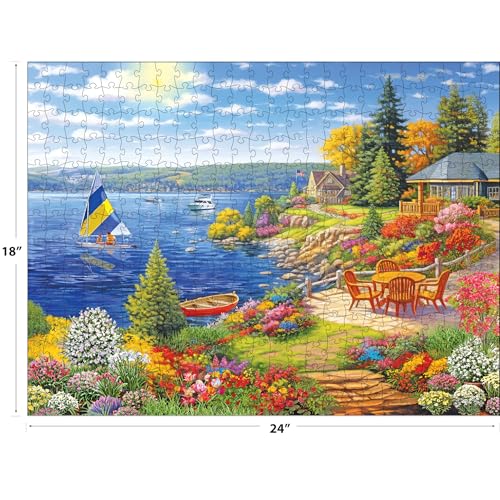 Kodak Premium Lakeshore Living 350-Piece Jigsaw Puzzle by RoseArt, 24x18 Inch