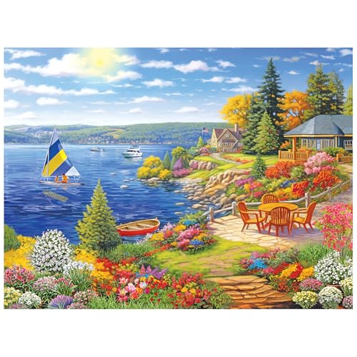 Kodak Premium Lakeshore Living 350-Piece Jigsaw Puzzle by RoseArt, 24x18 Inch