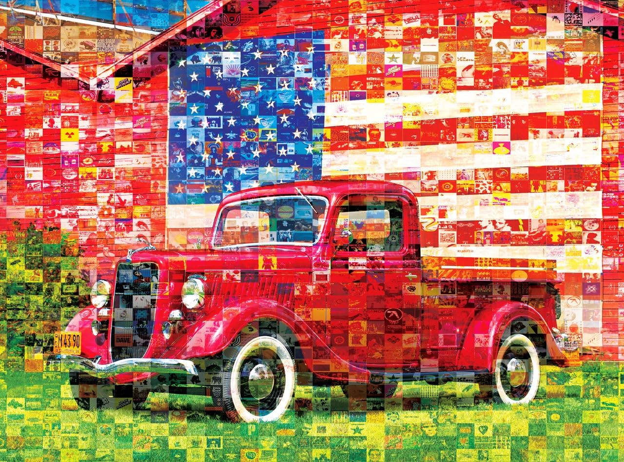 Kodak Premium Mosaics 750-Piece Jigsaw Puzzle – American Pickup Truck by RoseArt