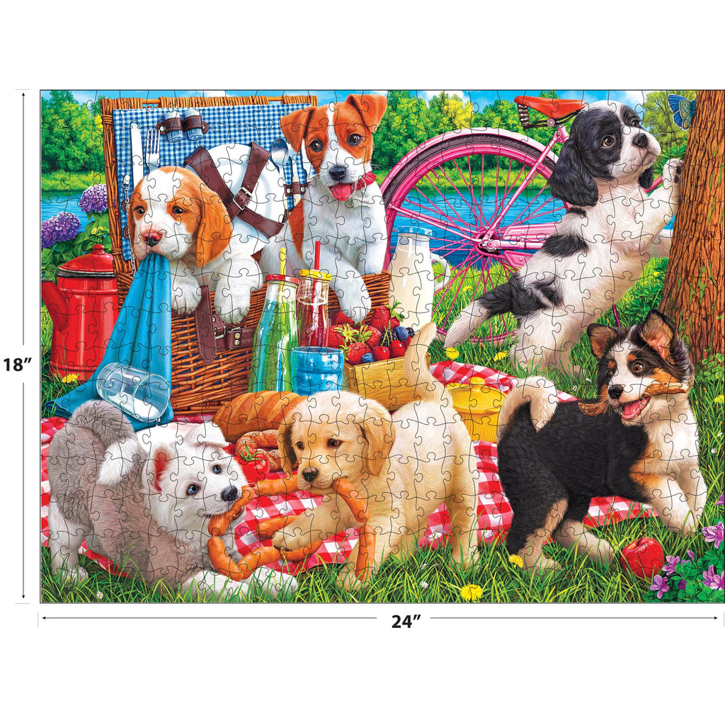 Kodak Premium Puppies on a Picnic Jigsaw Puzzle – 350 Pieces by RoseArt