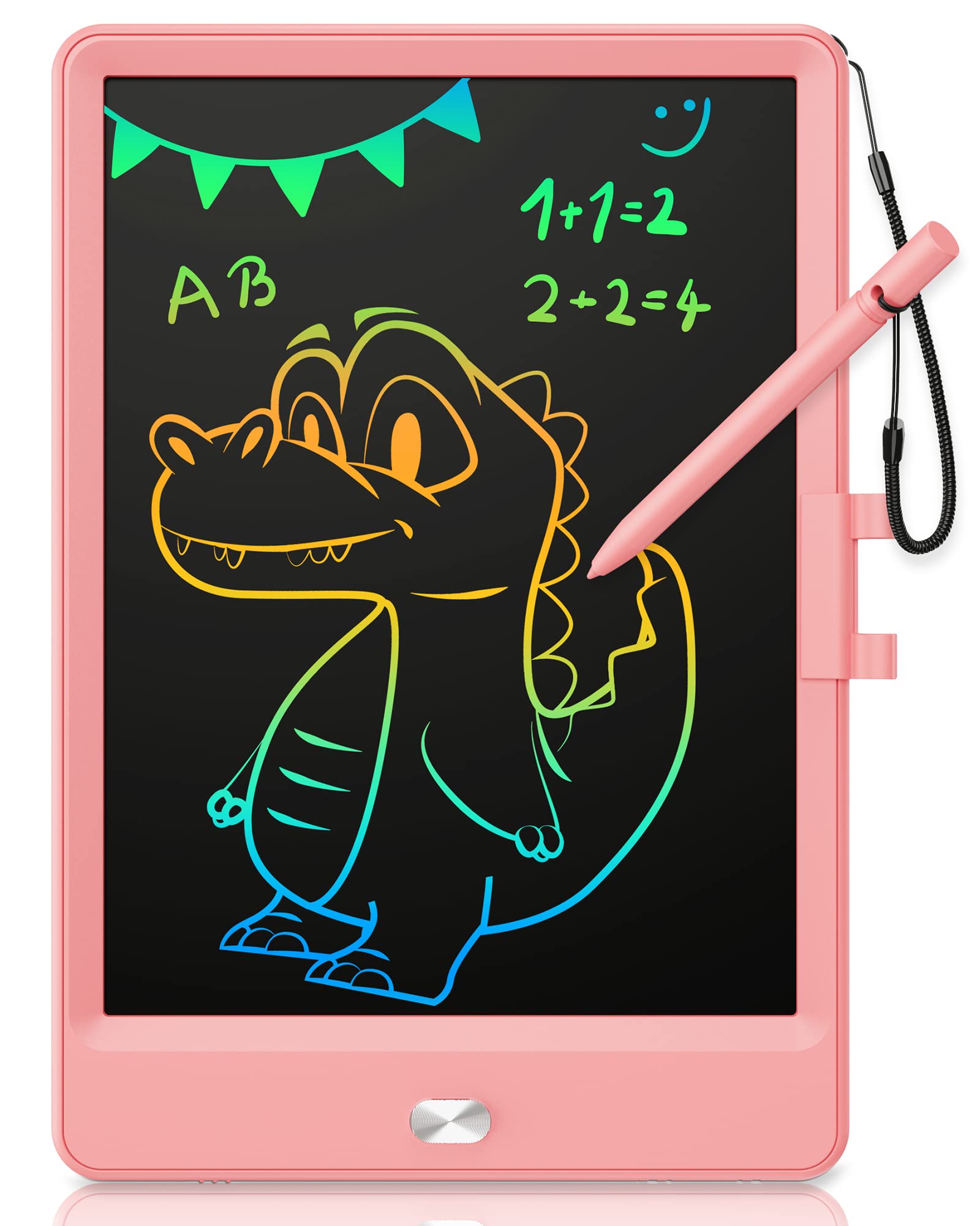 KOKODI 8.5 Inch LCD Writing Tablet for Toddlers - Pink Doodle Board, Erasable Drawing Pad, Educational Toy for Ages 3-8