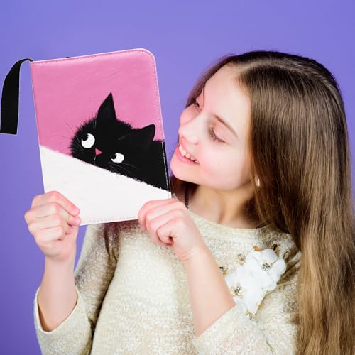 KOLIN Cute Cat Card Binder – 400 Pocket Pink PU Leather Album for Standard Cards