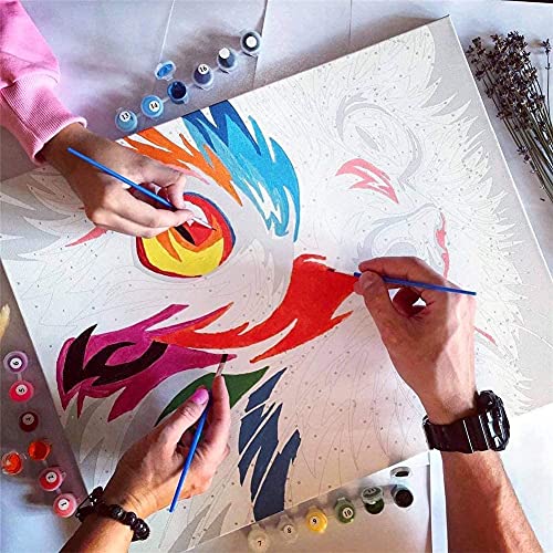 Komking Bulldog Paint by Numbers Kit – 16x20 Animal Canvas for Kids & Adults (Unframed)