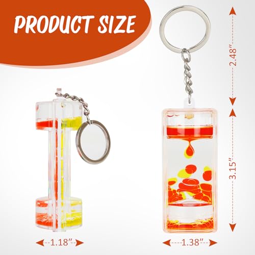 KongLam Liquid Motion Bubbler Keychains (4-Pack) - Colorful Hourglass Timers for Stress Relief